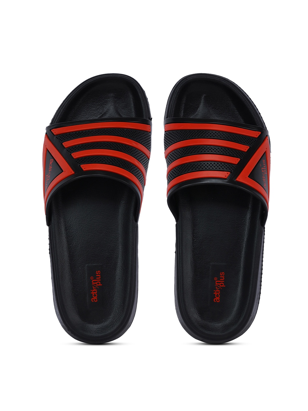 

Action Men Striped Sliders, Black