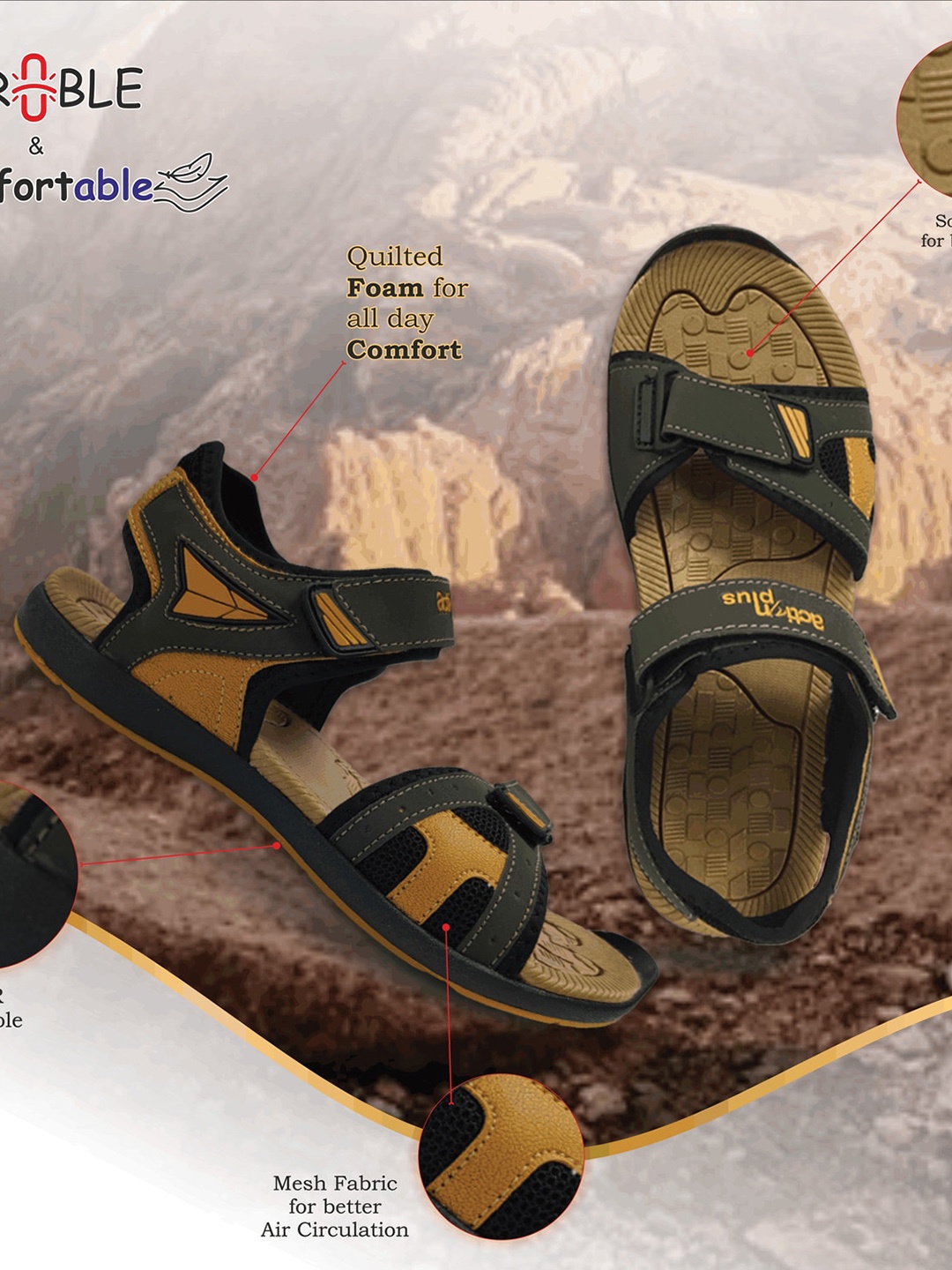 

Action Men Floater Sports Sandals, Beige
