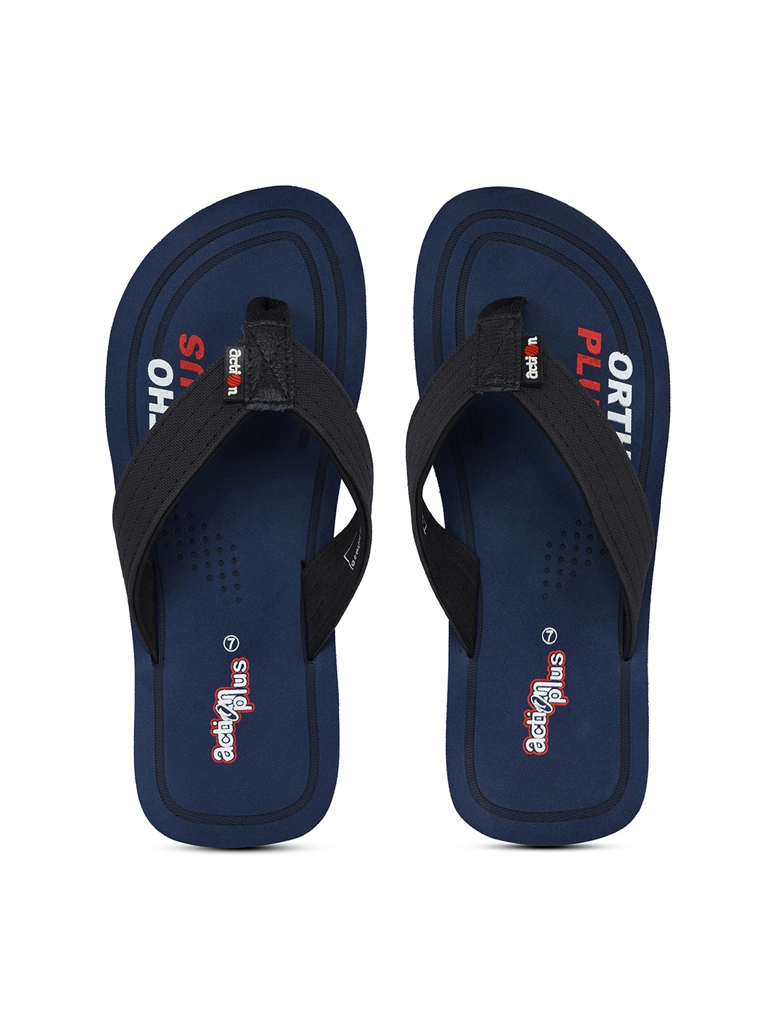 

Action Men Printed Rubber Thong Flip-Flops, Navy blue