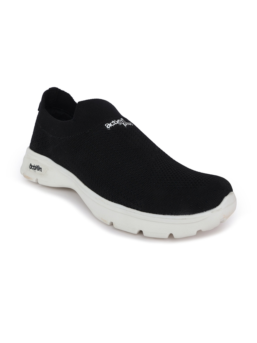 

Action Men Woven Design Slip-On Sneakers, Black