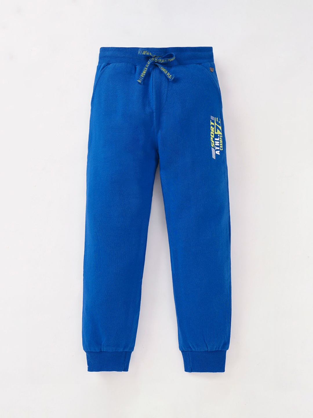 

Ed-a-Mamma Boys Pure Cotton Mid-Rise Joggers, Navy blue