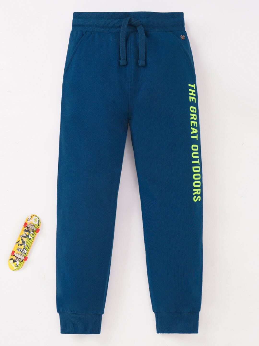 

Ed-a-Mamma Boys Pure Cotton Mid-Rise Joggers, Navy blue