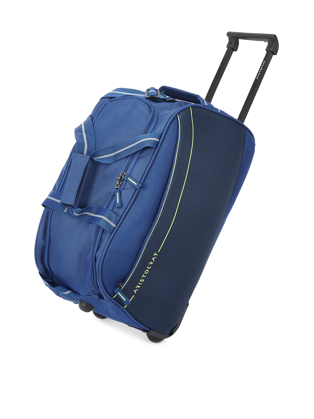 

Aristocrat Colourblocked Delta Cabin Duffel Trolley Bag, Blue