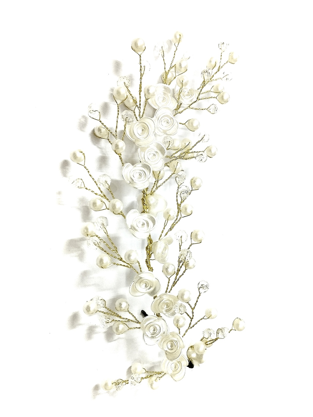 

Hair Flare Women Set of 5 U-Pins With Tiara, White