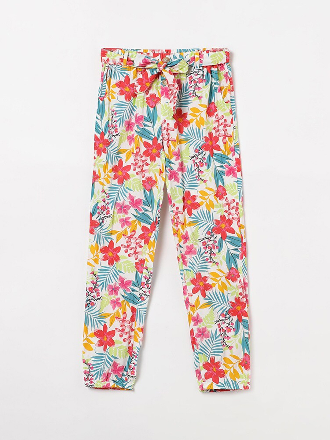 

Fame Forever by Lifestyle Girls Floral Printed Trousers, White