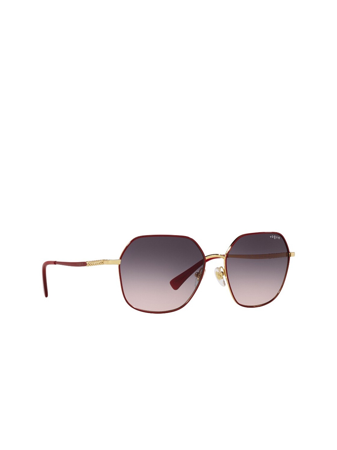 

VOGUE EYEWEAR Women Gradient Grey Lens Irregular Sunglasses - 0VO4198S280/3658, Red