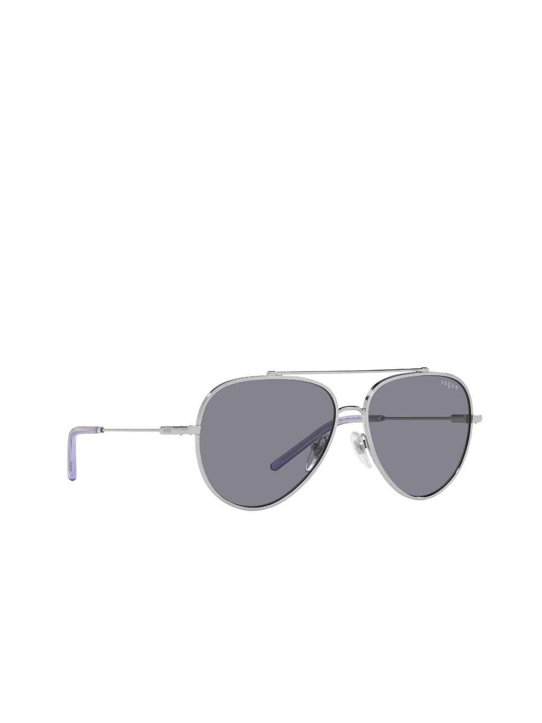 

vogue Women Aviator Sunglasses with UV Protected Lens 8056597471060, Silver