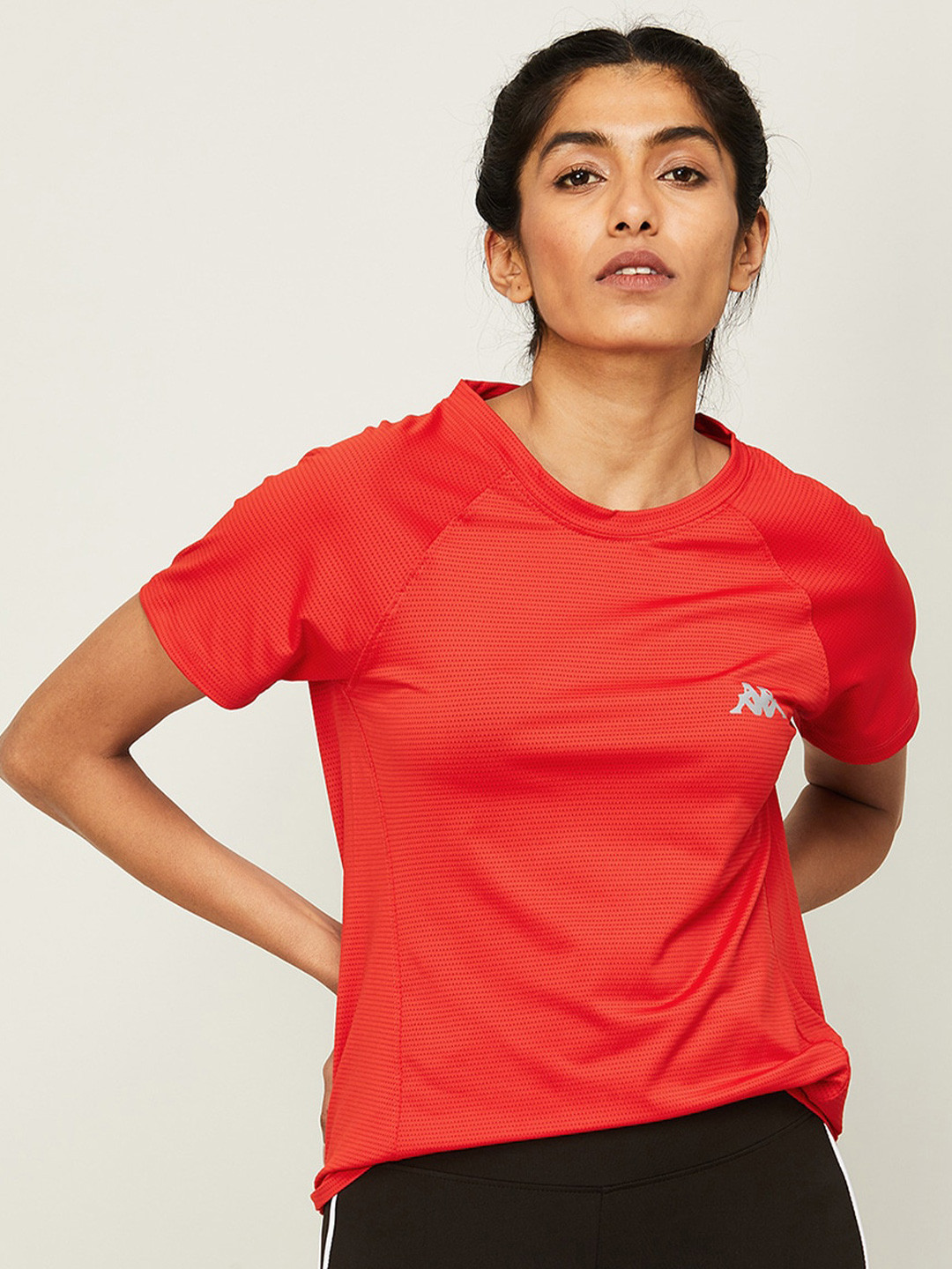 

Kappa Raglan Sleeve Training or Gym Cotton T-shirt, Red