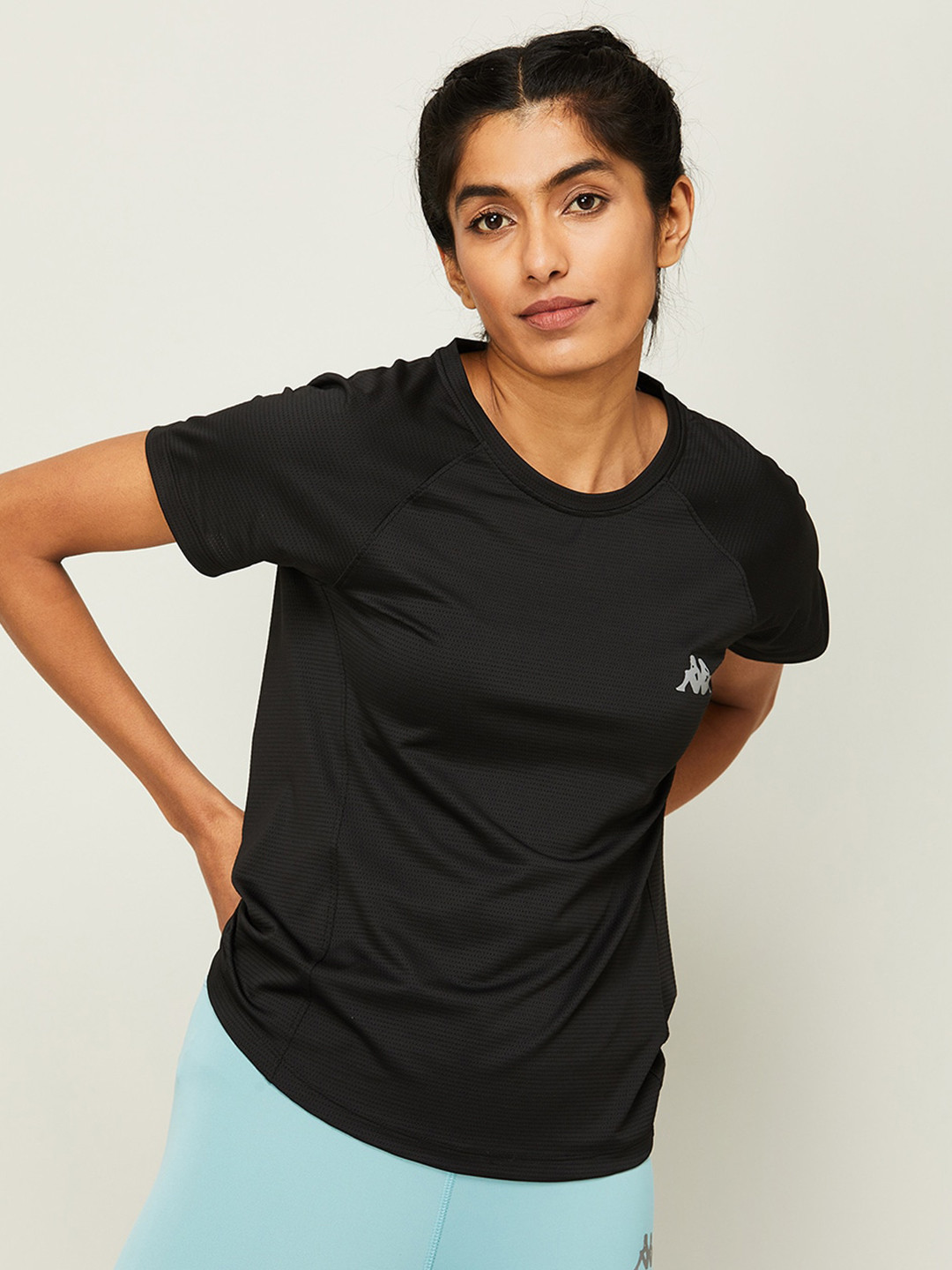 

Kappa Round Neck Cotton T-shirt, Black