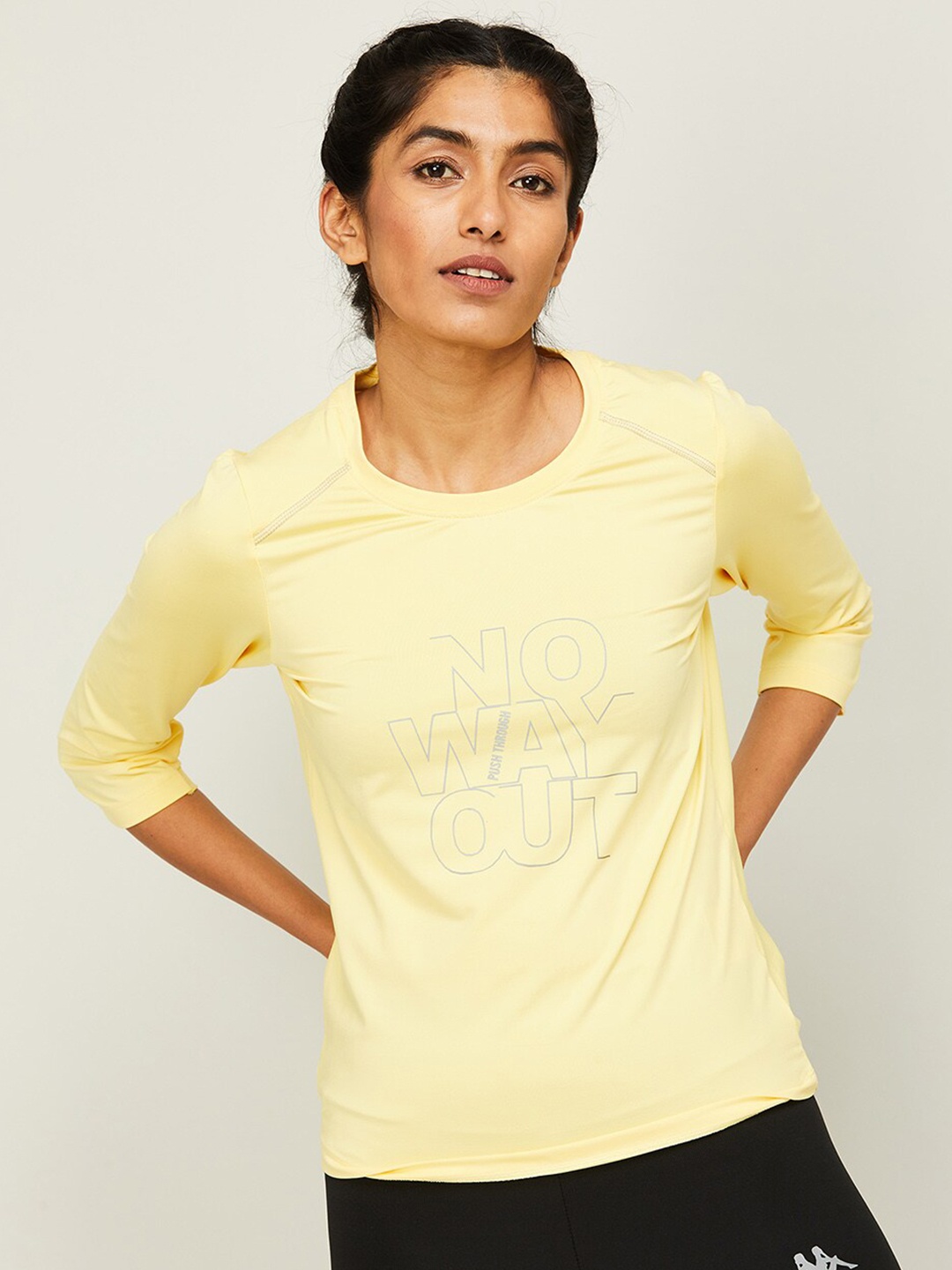 

Kappa Typography Printed Long Sleeves T-shirt, Yellow