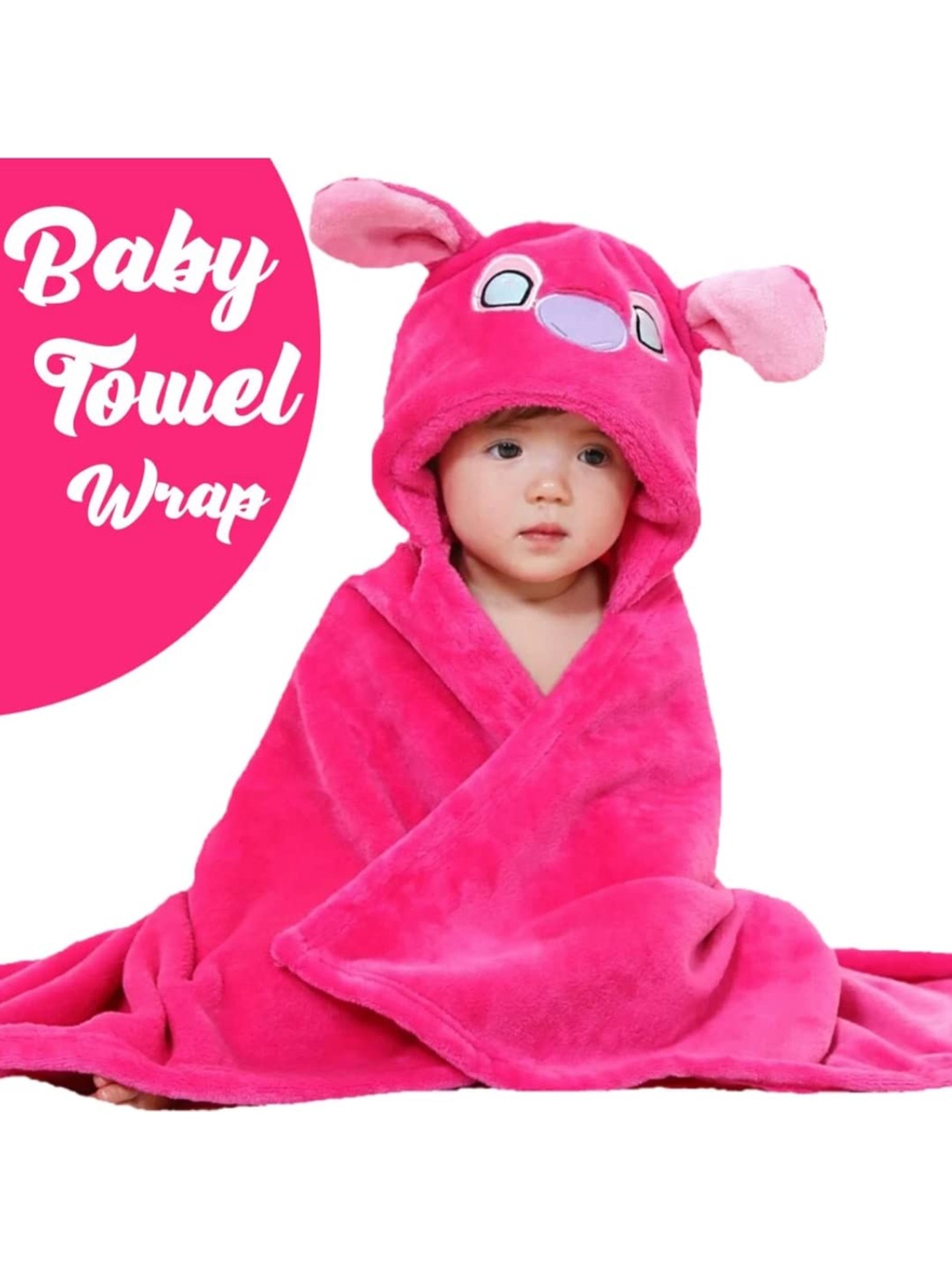 

Bajo's Infants Pink Lilo Stitch 350 GSM Bath Towel or Cloak