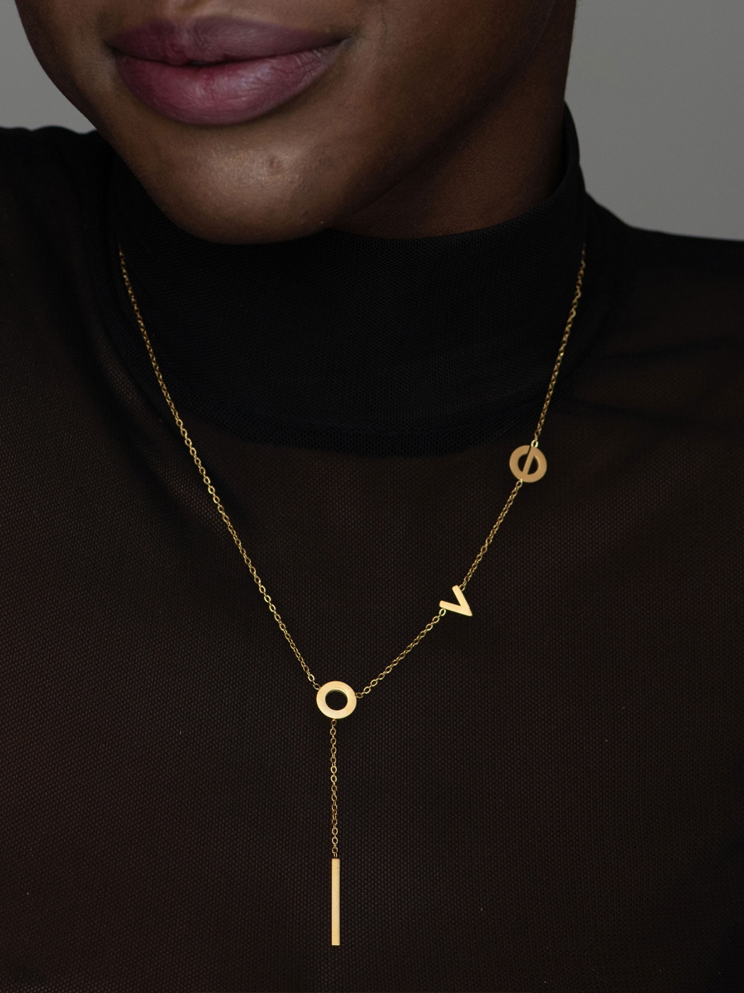 

PALMONAS Gold-Plated Love Space Necklace