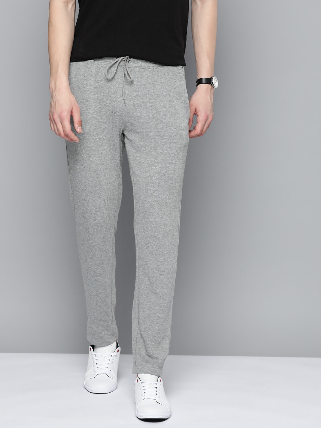 

Mast & Harbour Men Solid Track Pants, Grey
