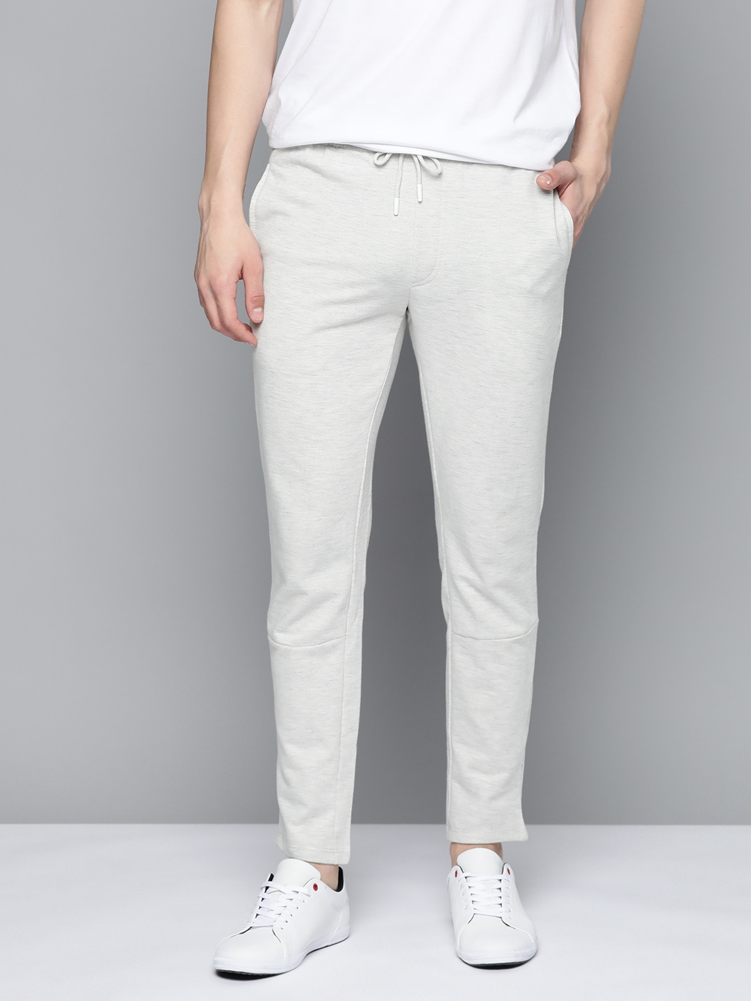 

Mast & Harbour Men Solid Track Pant, White