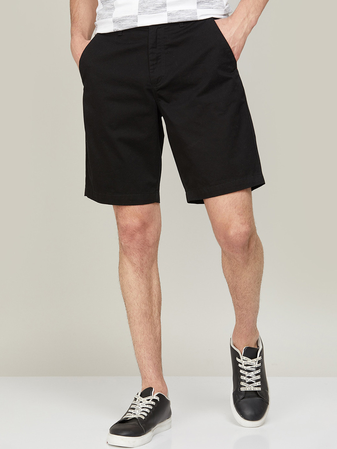 

Fame Forever by Lifestyle Men Mid-Rise Cotton Shorts, Black