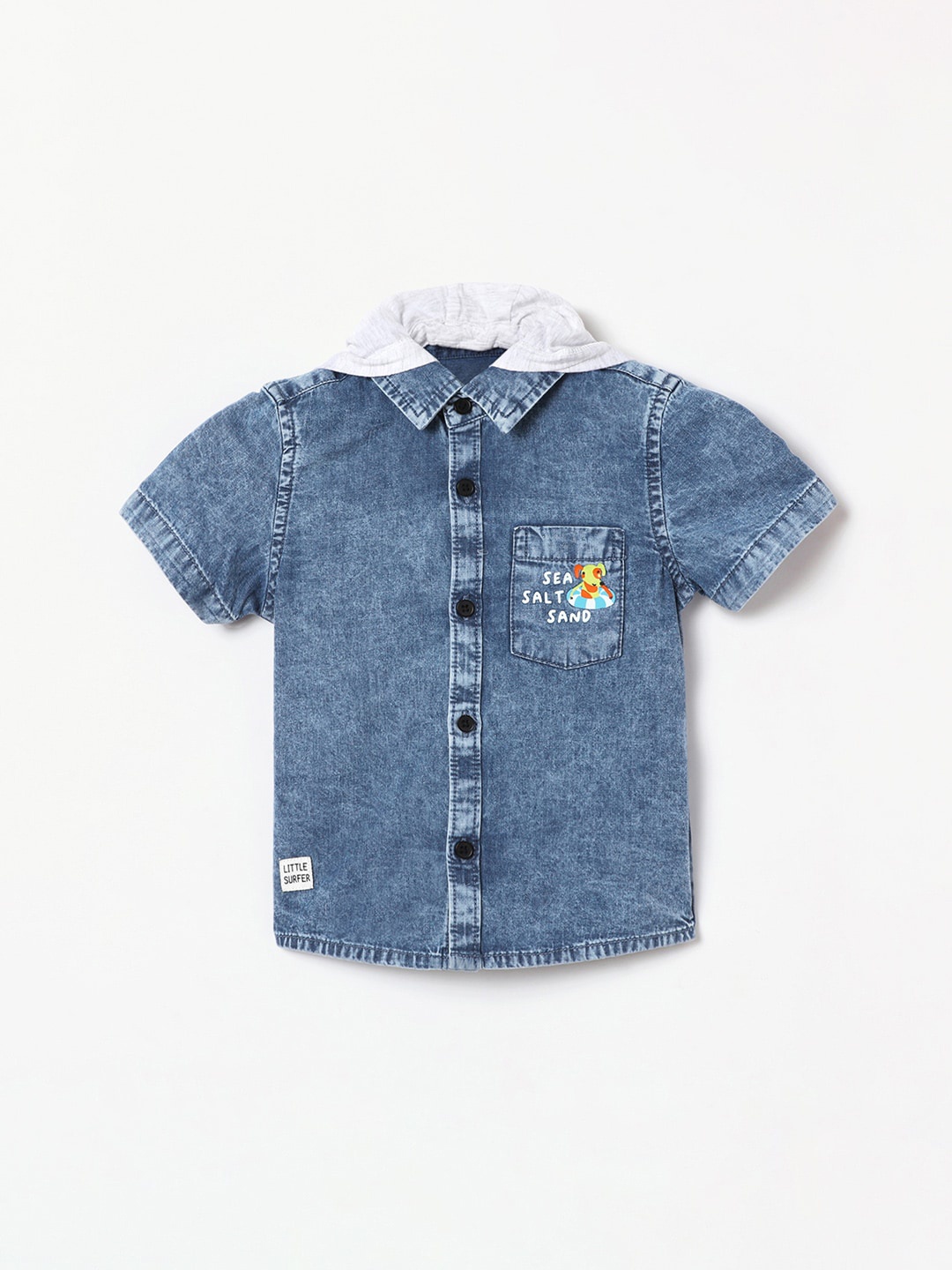 

Juniors by Lifestyle Boys Blue Faded Casual Shirt