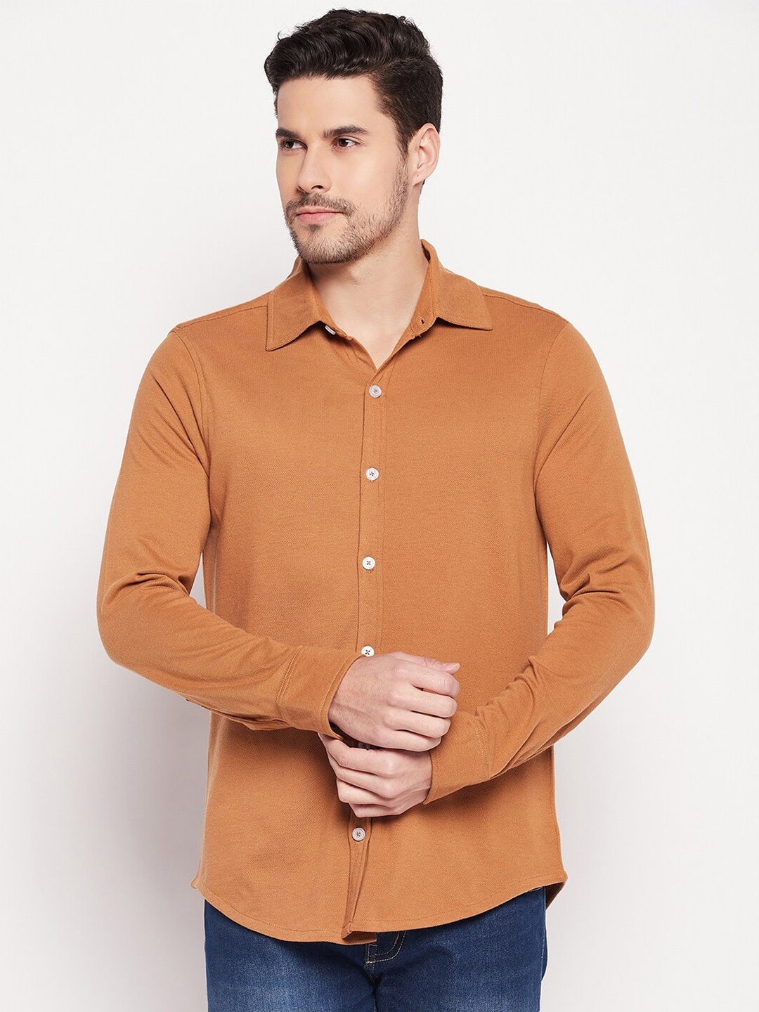 

Club York Men Khaki Casual Shirt