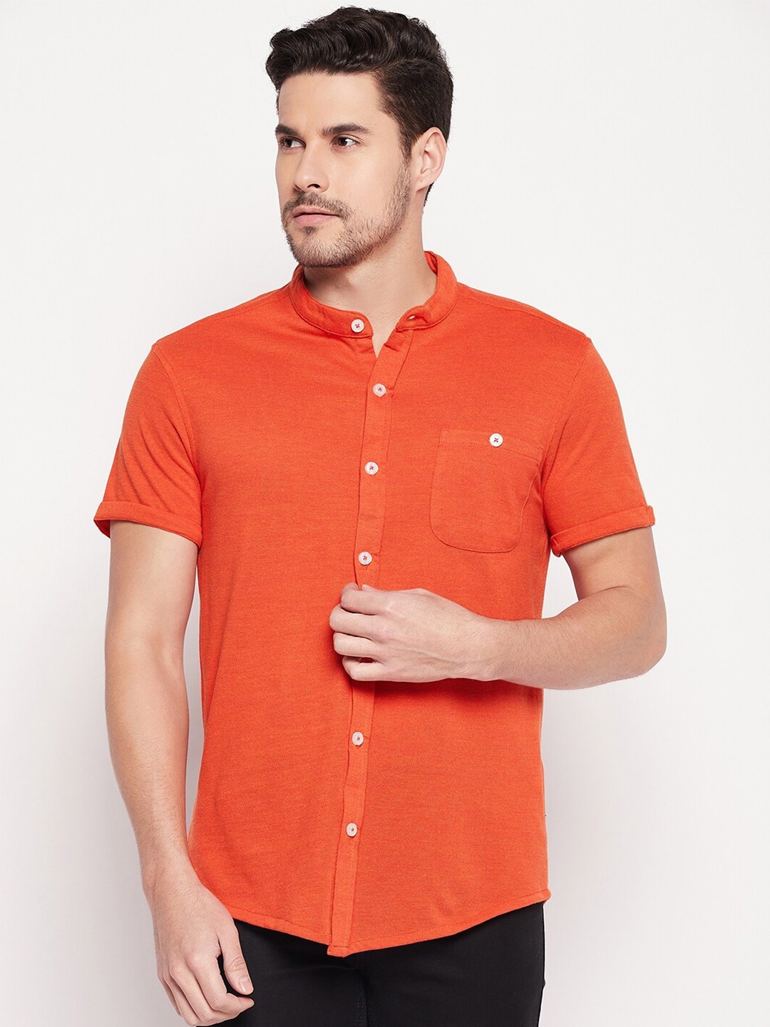 

Club York Men Rust Casual Shirt