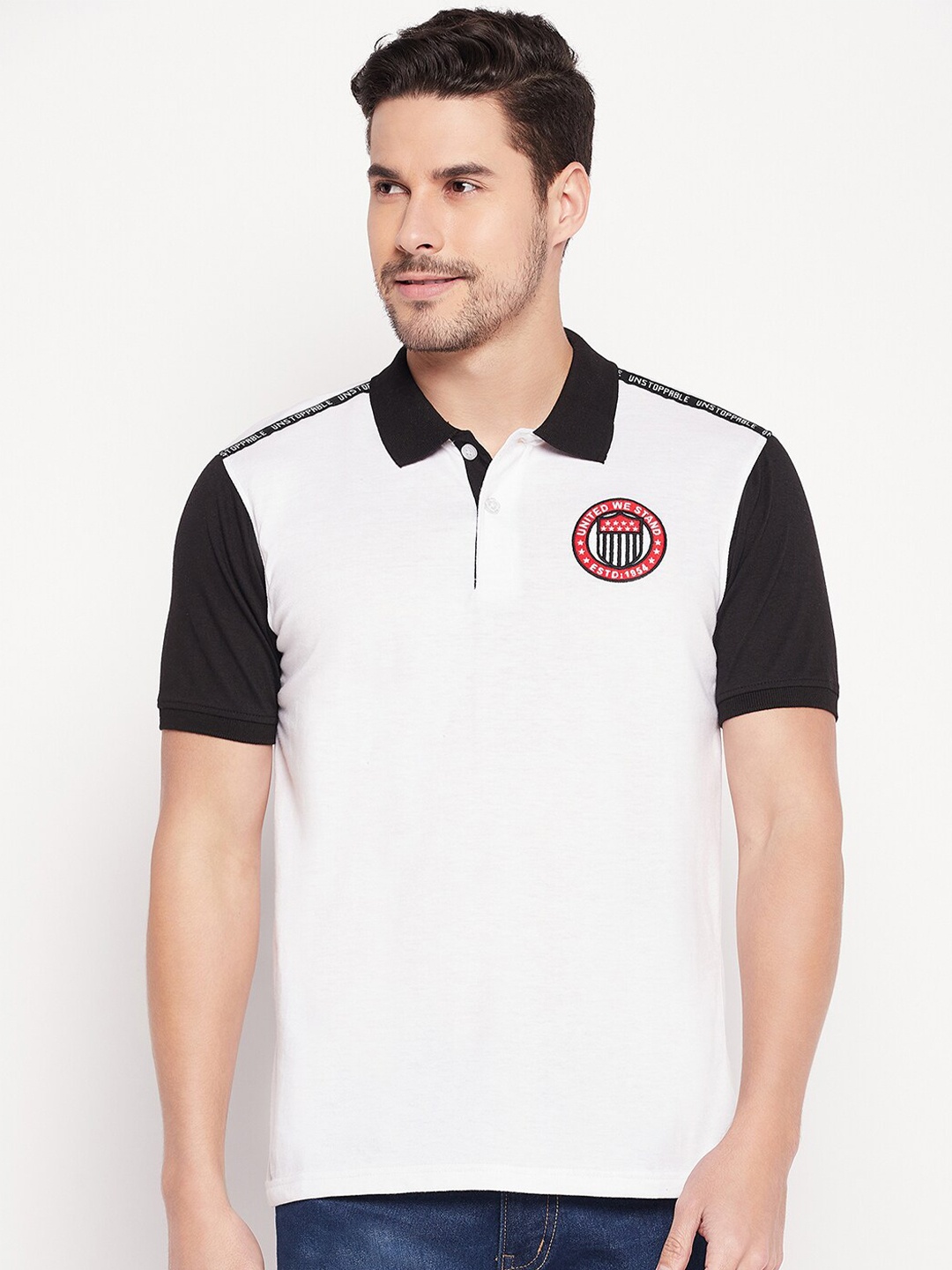

Club York Polo Collar Cotton T-shirt, White