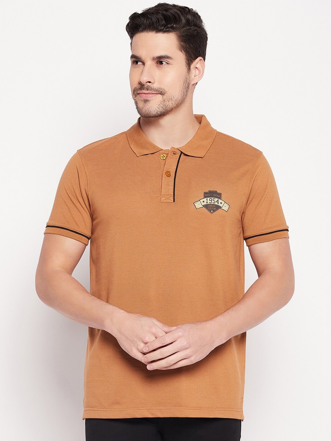 

Club York Polo Collar Cotton T-shirt, Khaki