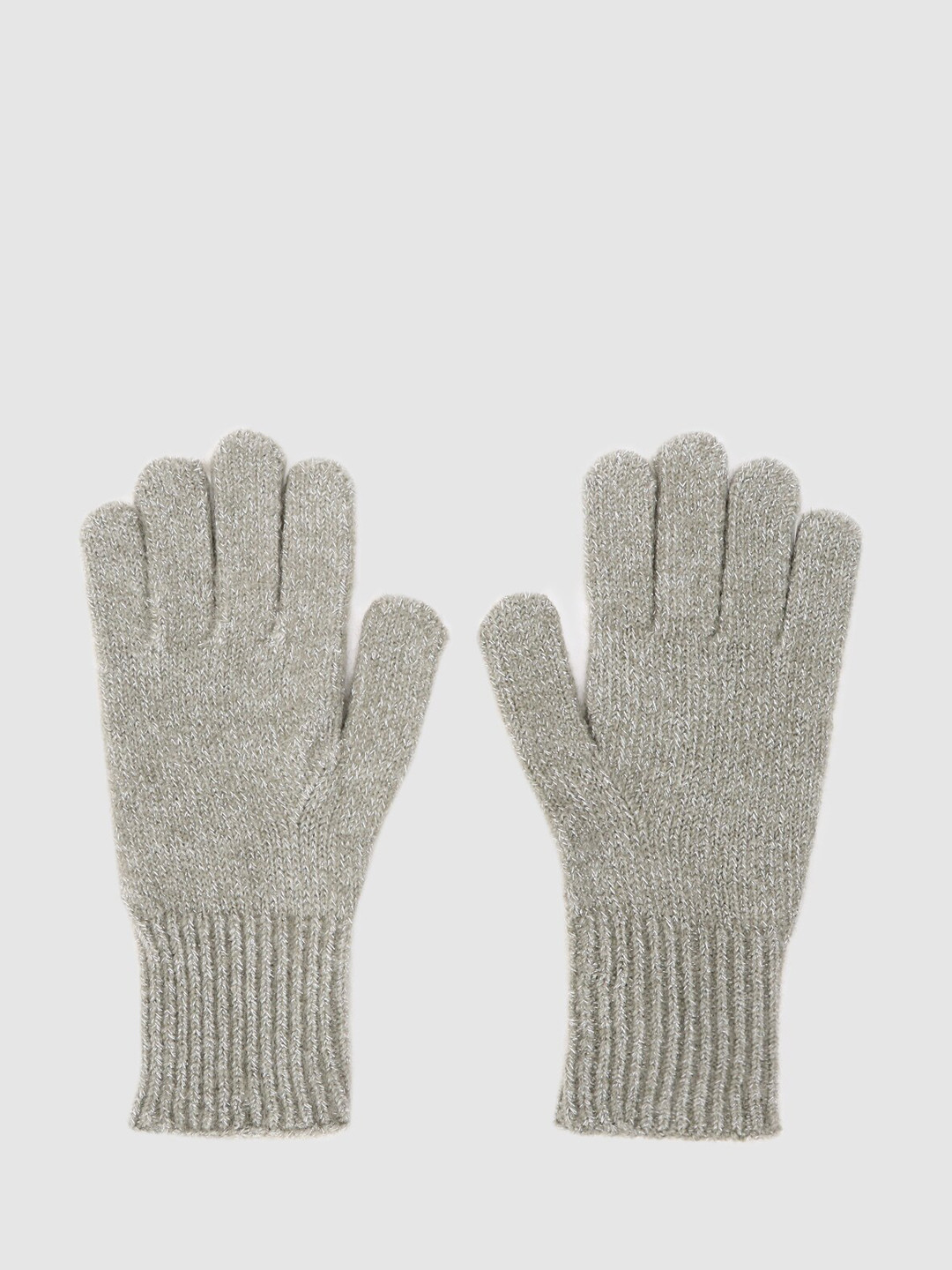 

ONLY Women Onllerke Life Lurex G Knitted Winter Hand Gloves, Grey