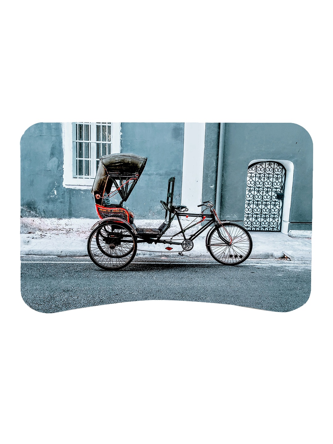

Sattva Black Printed Portable Laptop Table