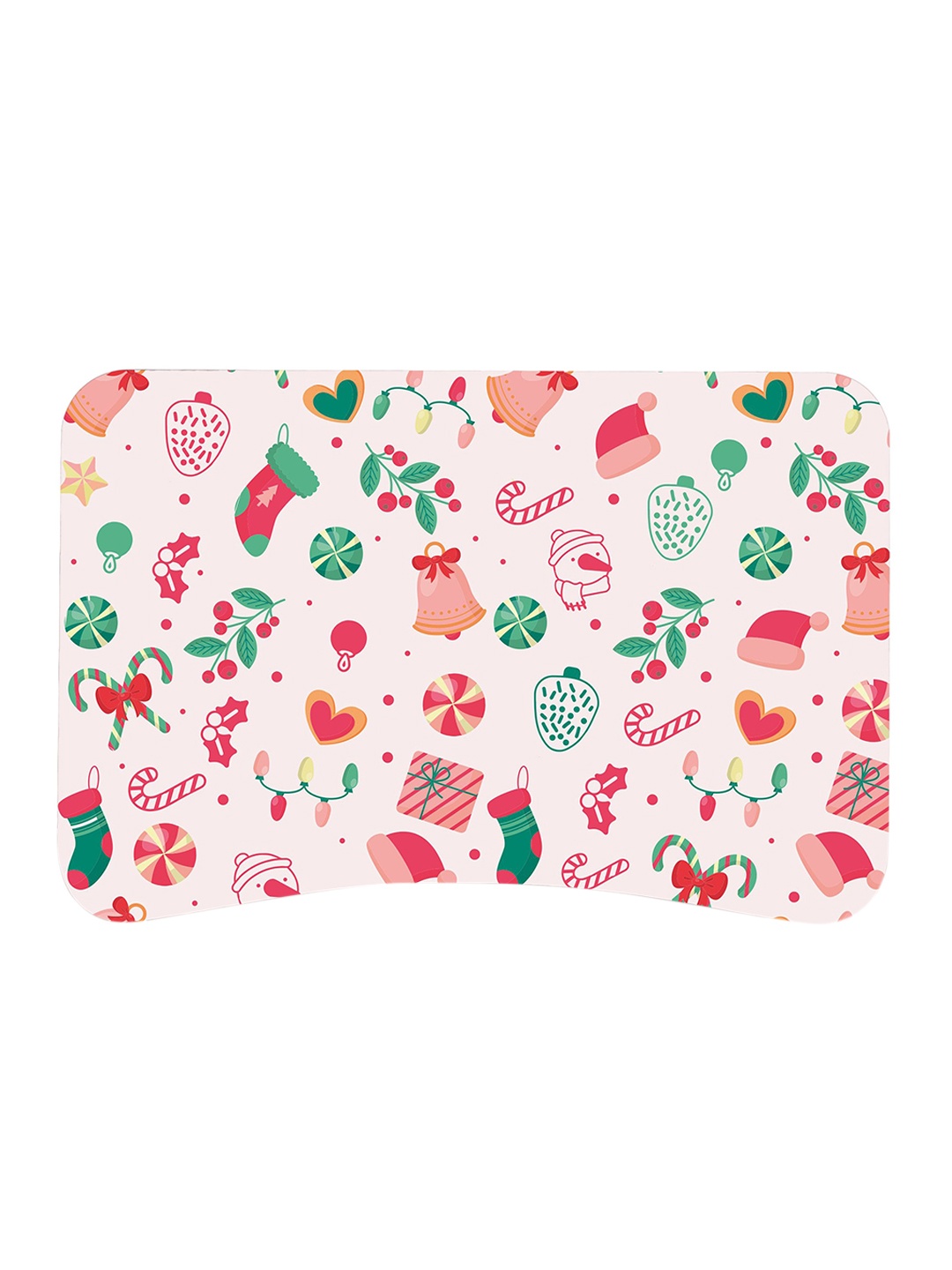 

Sattva Red & Green Jinglebell Printed Portable Laptop Table