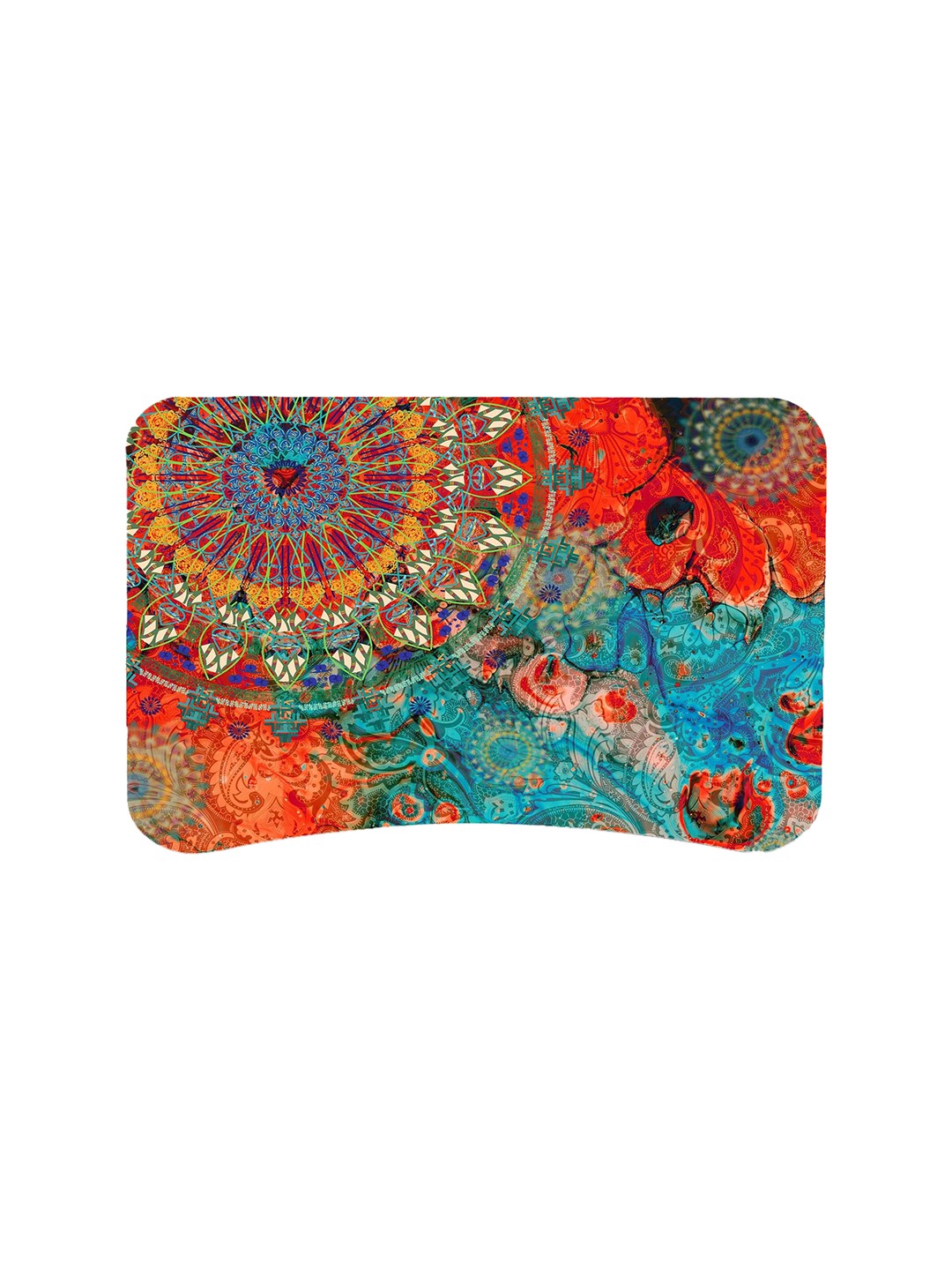 

Sattva Blue Mandala Printed Laptop Table, Red