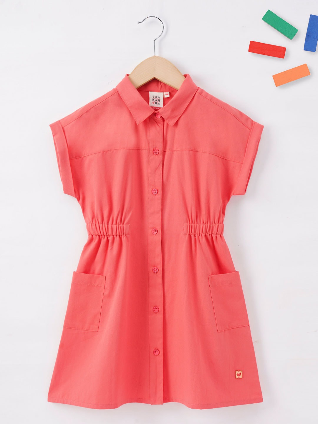 

Ed-a-Mamma Pink Shirt Dress