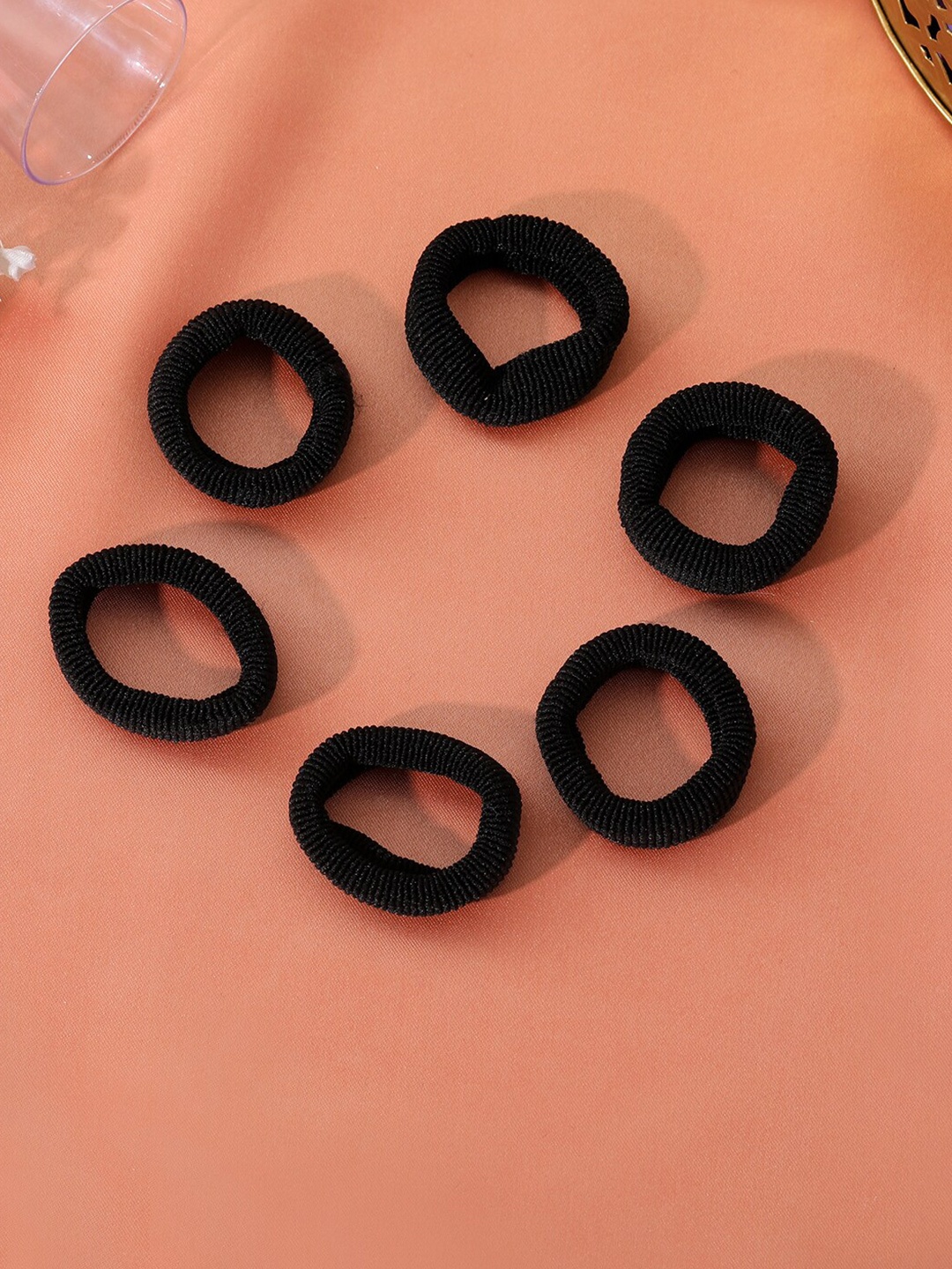 

Estele Women Set of 6 Ponytail Holders, Black