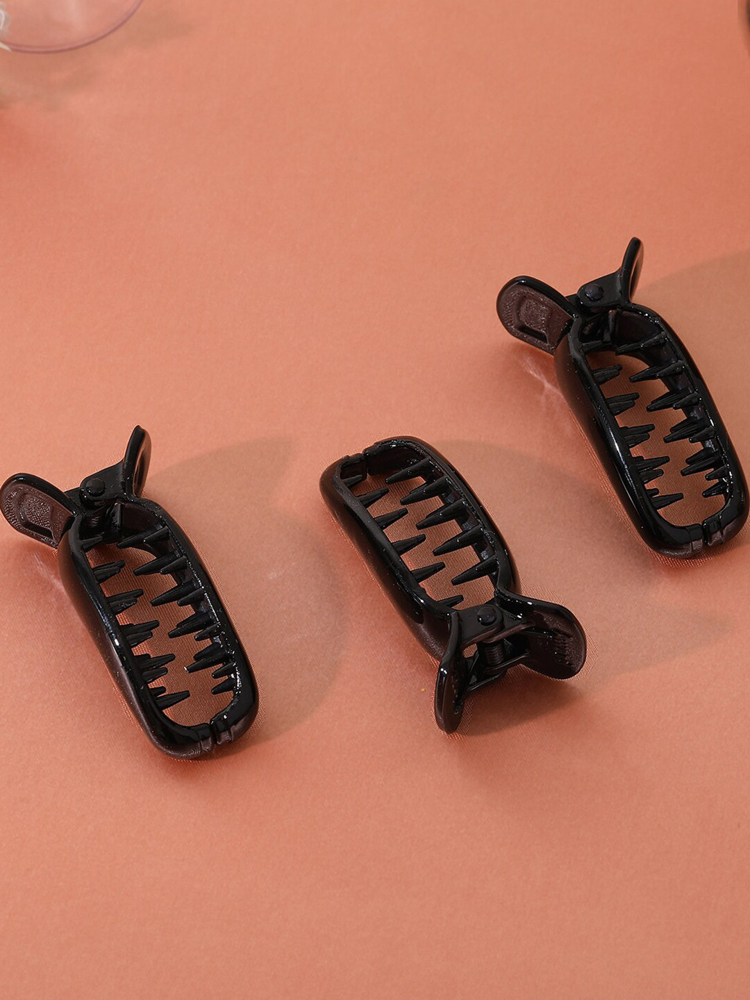 

Estele Women Set of 3 Banana Clips, Black