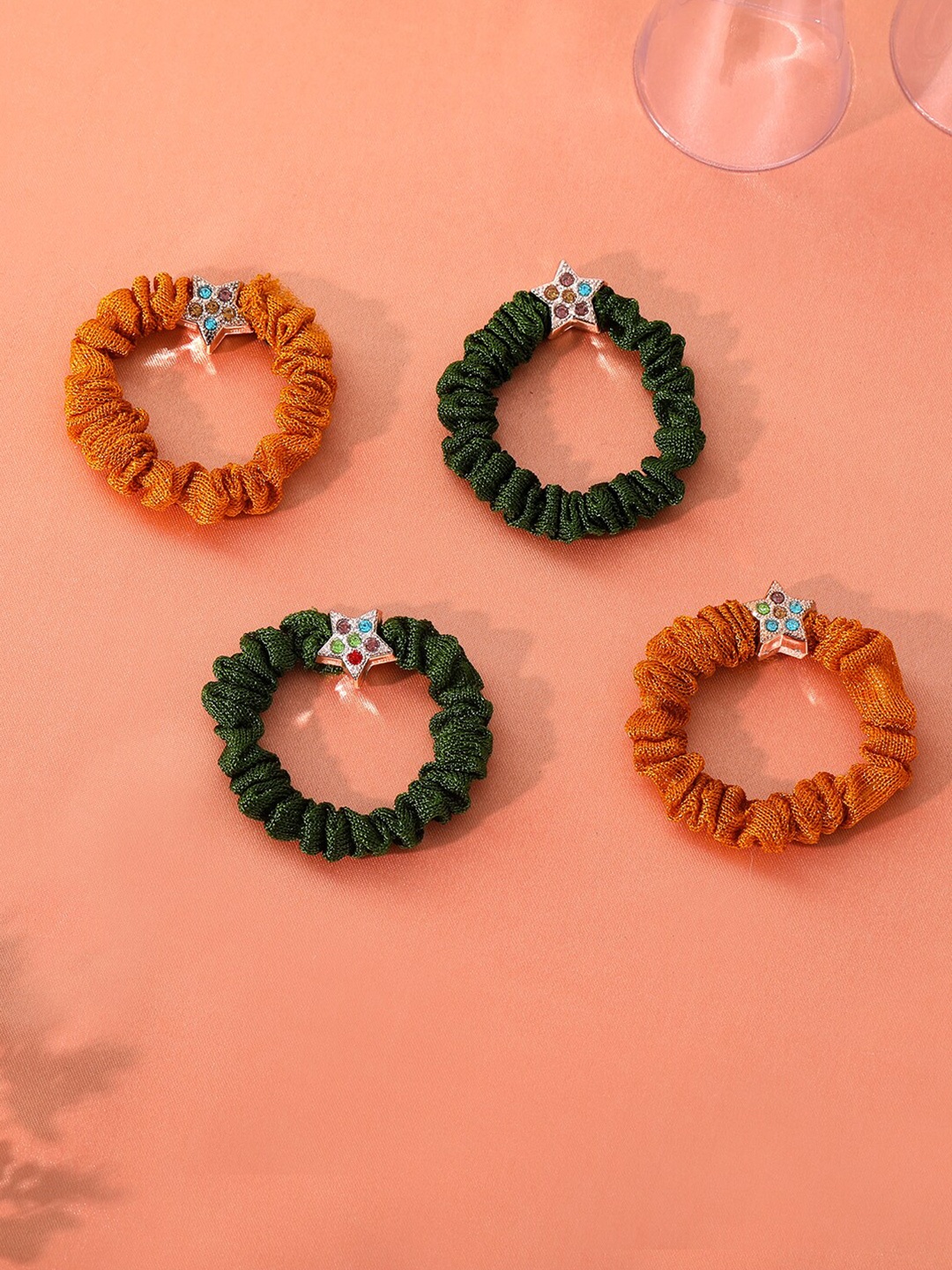 

Estele Women Set of 4 Hairbands, Green