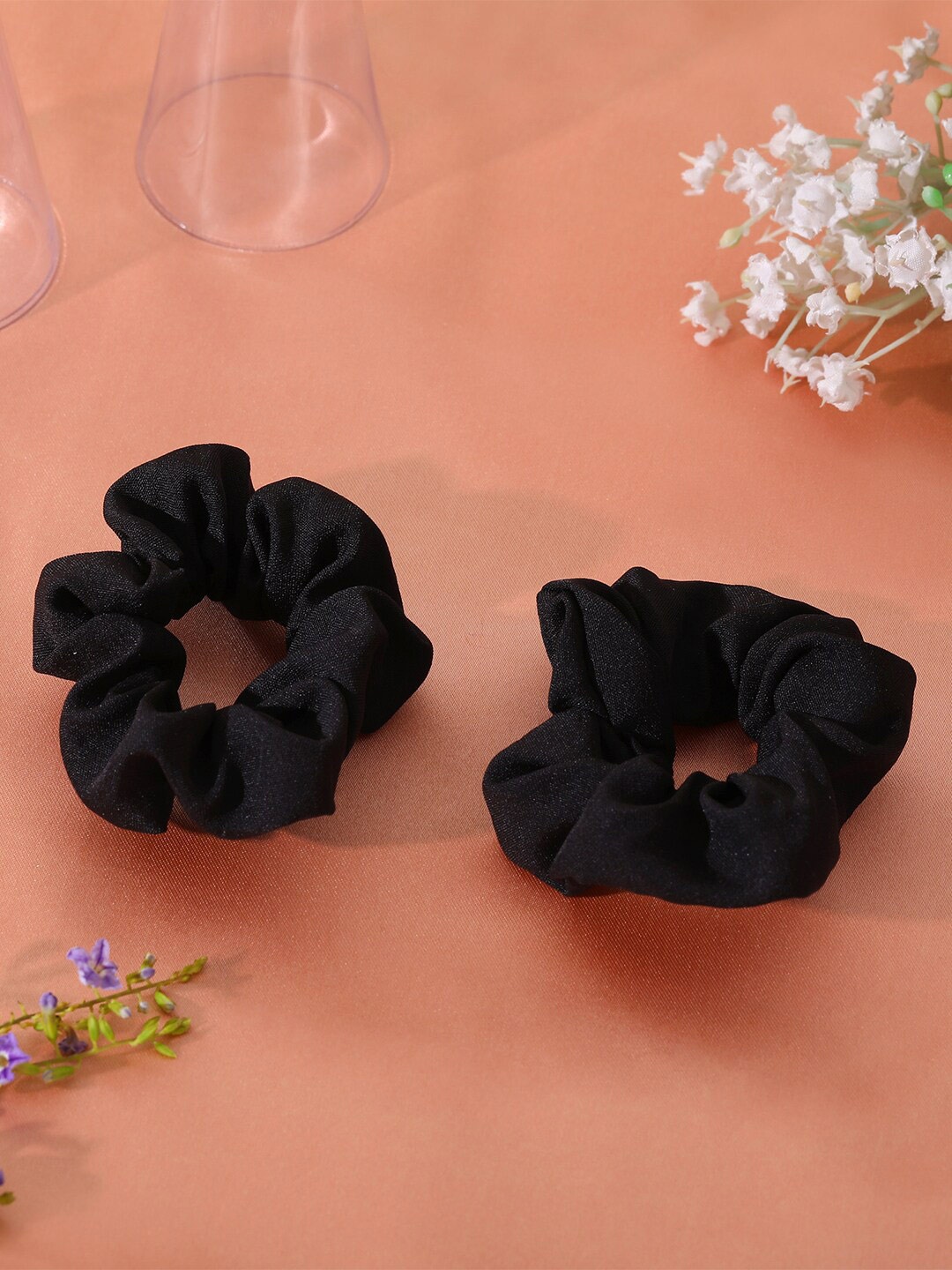 

Estele Women Set of 2 Ponytail Holders, Black