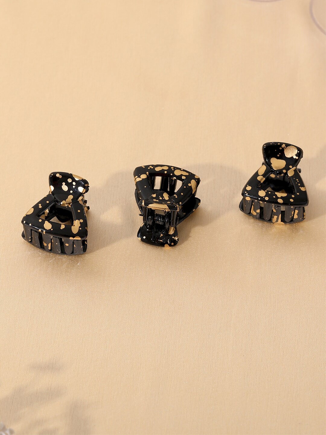

Estele Women Set of 3 Claw Clips, Black