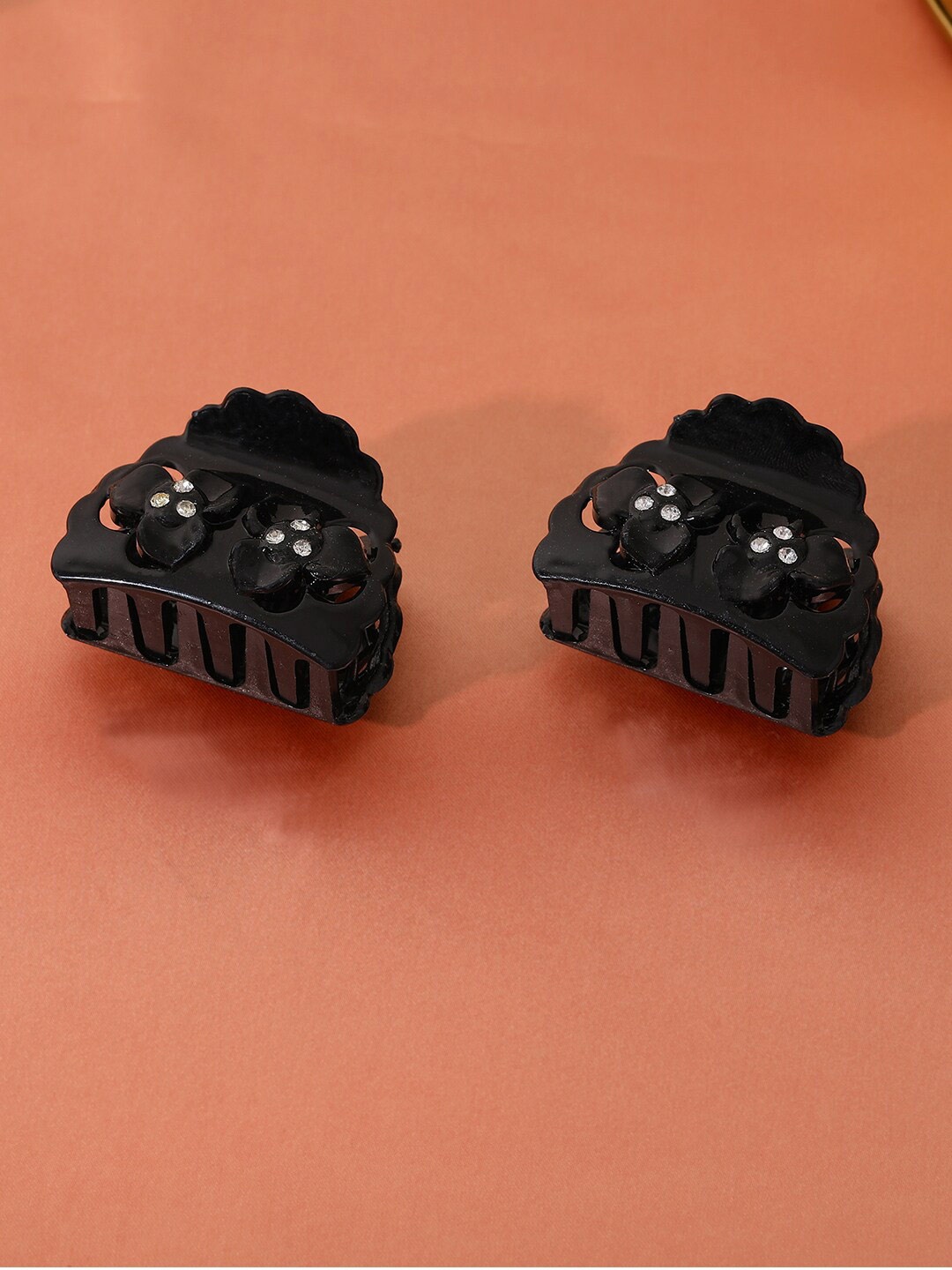 

Estele Women Set of 2 Embellished Claw Clip, Black