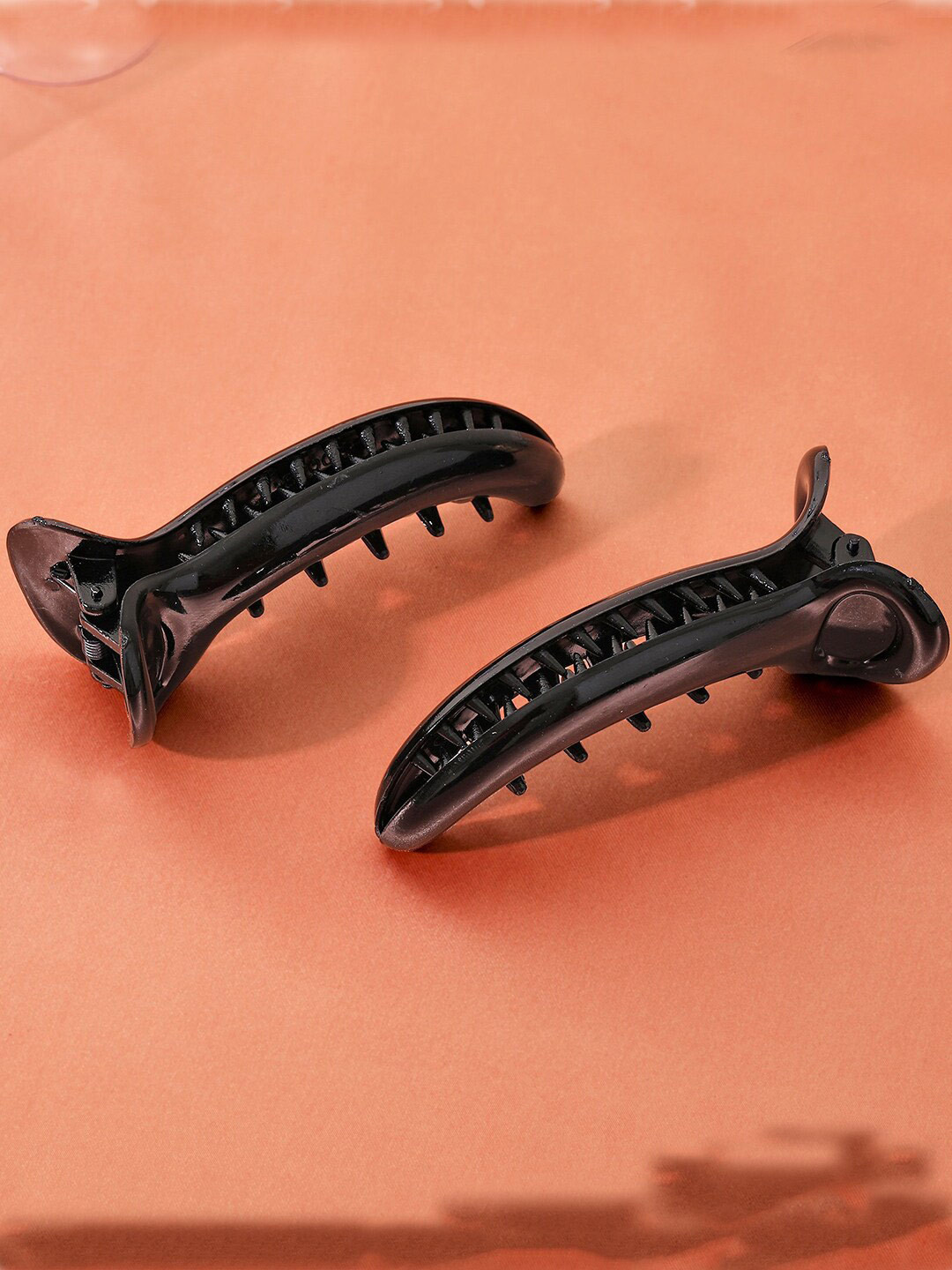 

Estele Women Set of 2 Banana Clip, Black