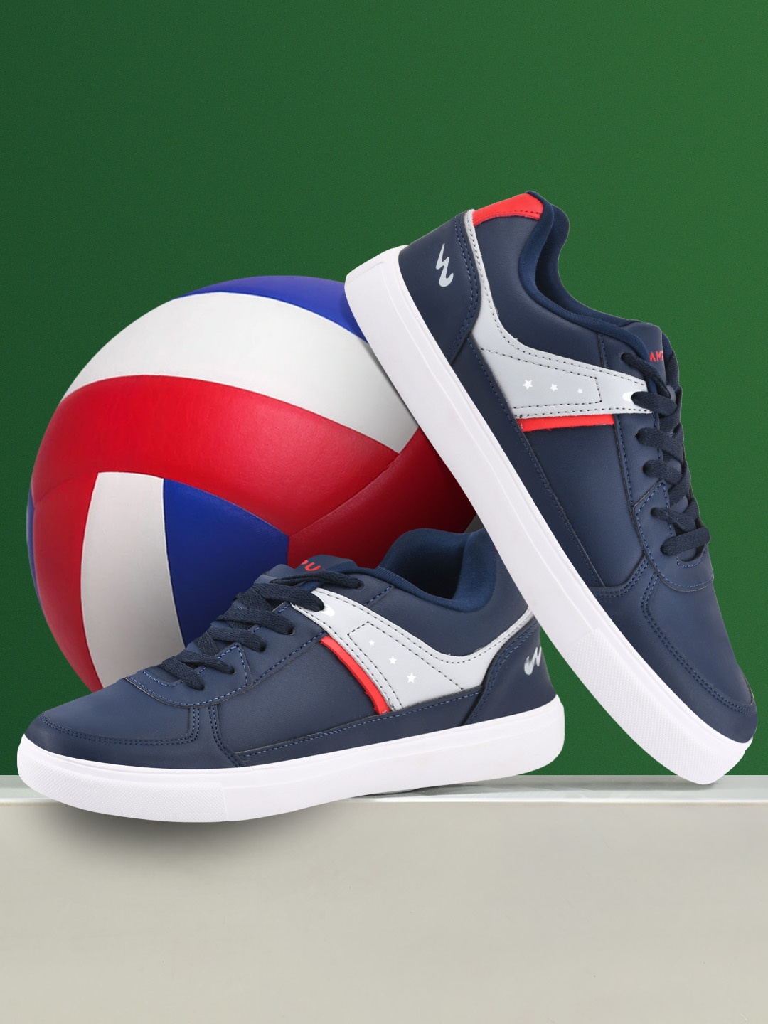 

Campus Men Textured Padded Insole Basics Sneakers, Blue
