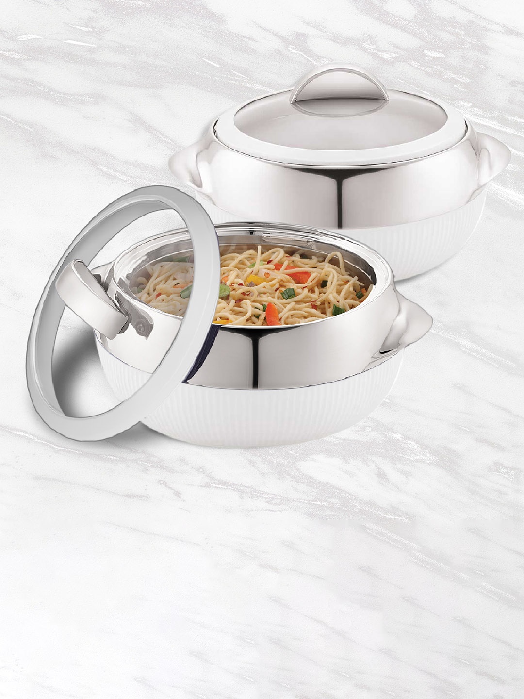 

Cello Linea 2 Pcs White Insulated Casserole 1.1 L Each