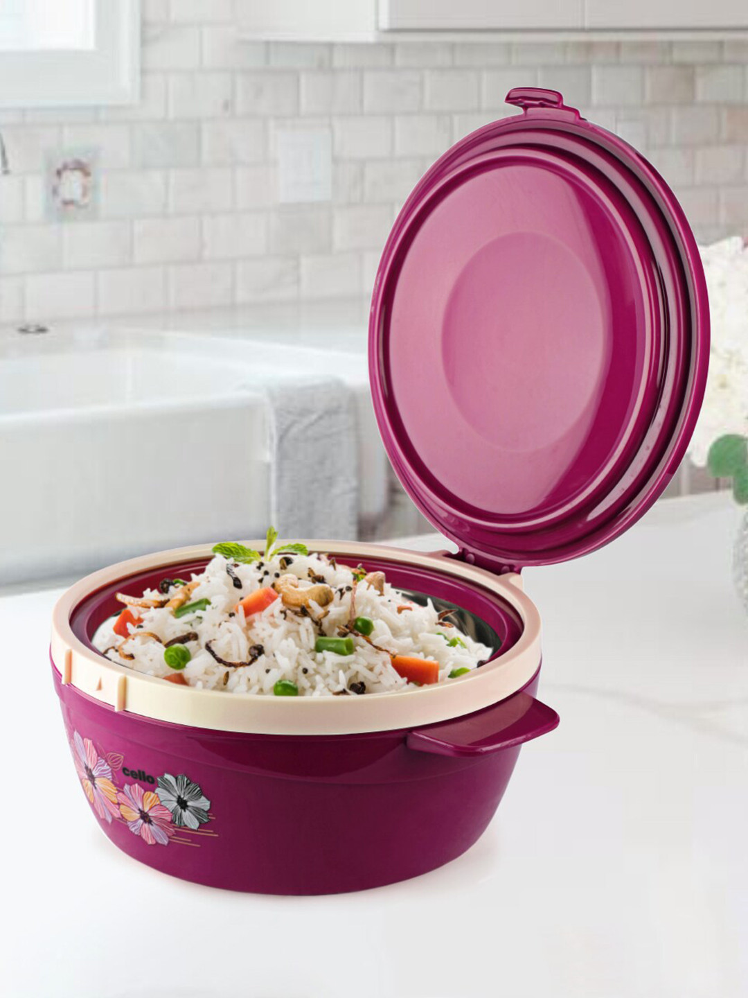 

Cello Flip Top 3 Pcs Pink Casseroles 500ml 850ml 1.5L