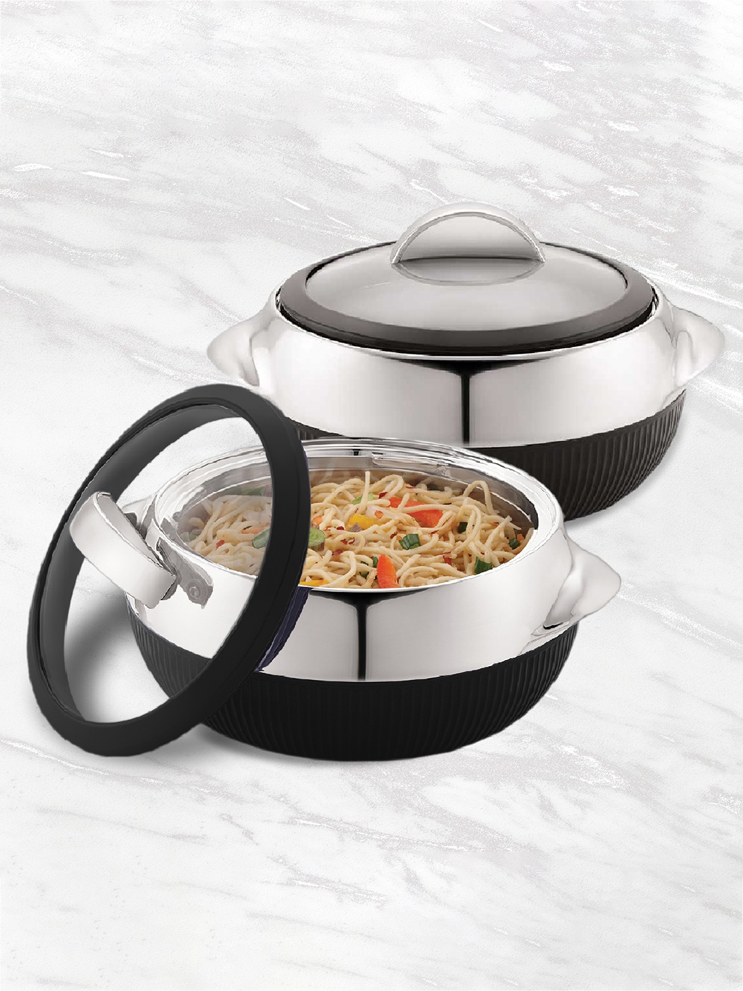 

Cello Linea 2 Pcs Black Insulated Casseroles 1.1 L Each