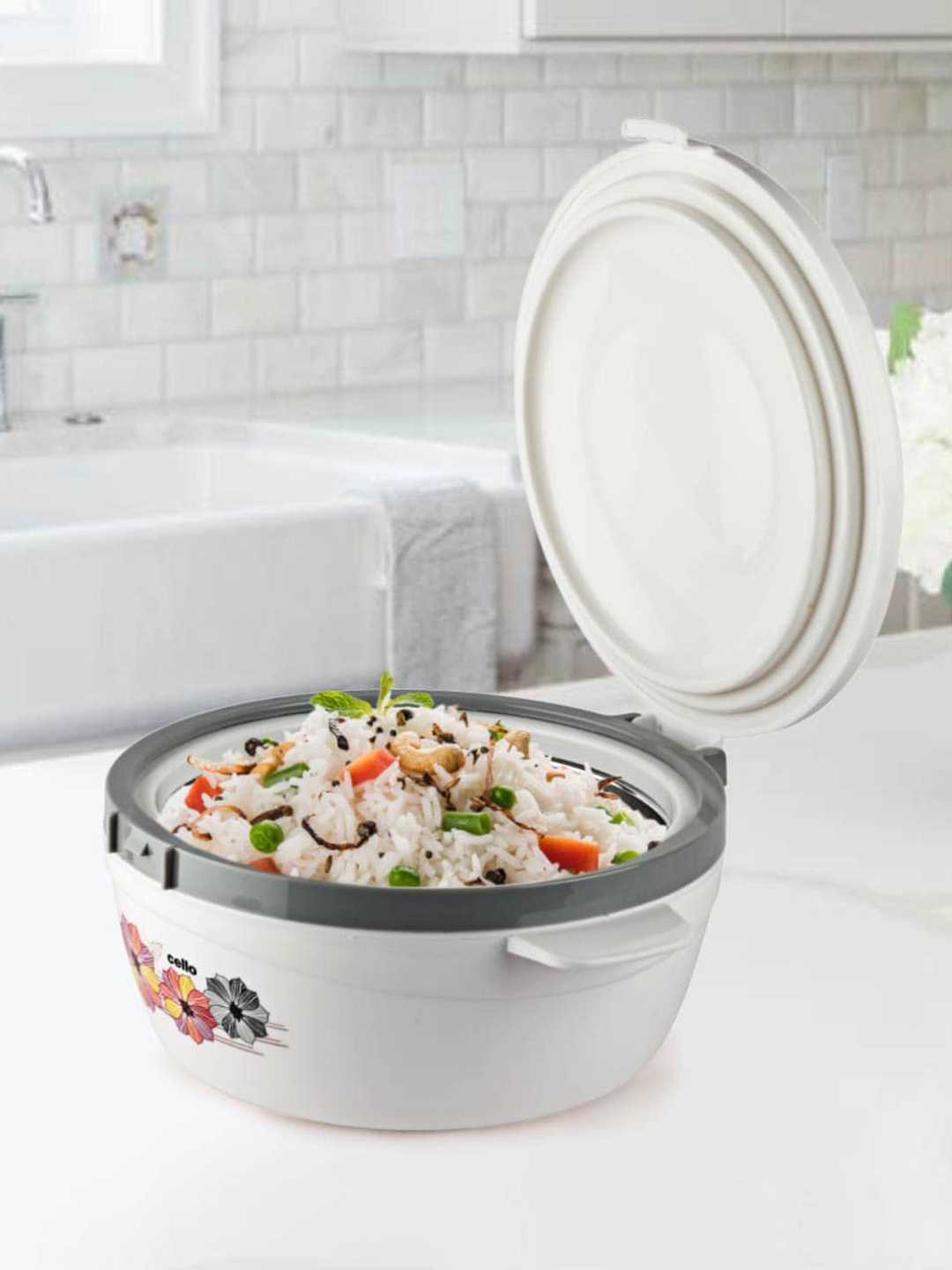 

Cello Flip Top 3 Pcs White Casserole 500ml 850ml 1.5L