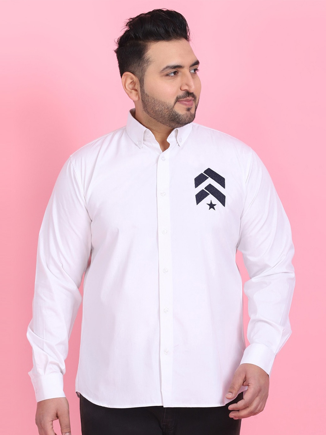 

LastInch Men White Premium Casual Shirt