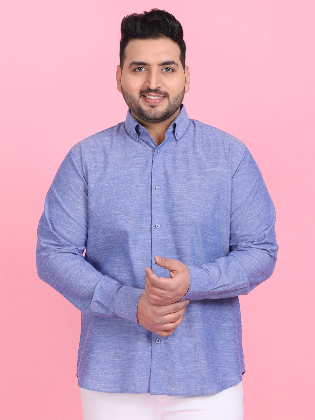 

LastInch Men Blue Premium Casual Shirt