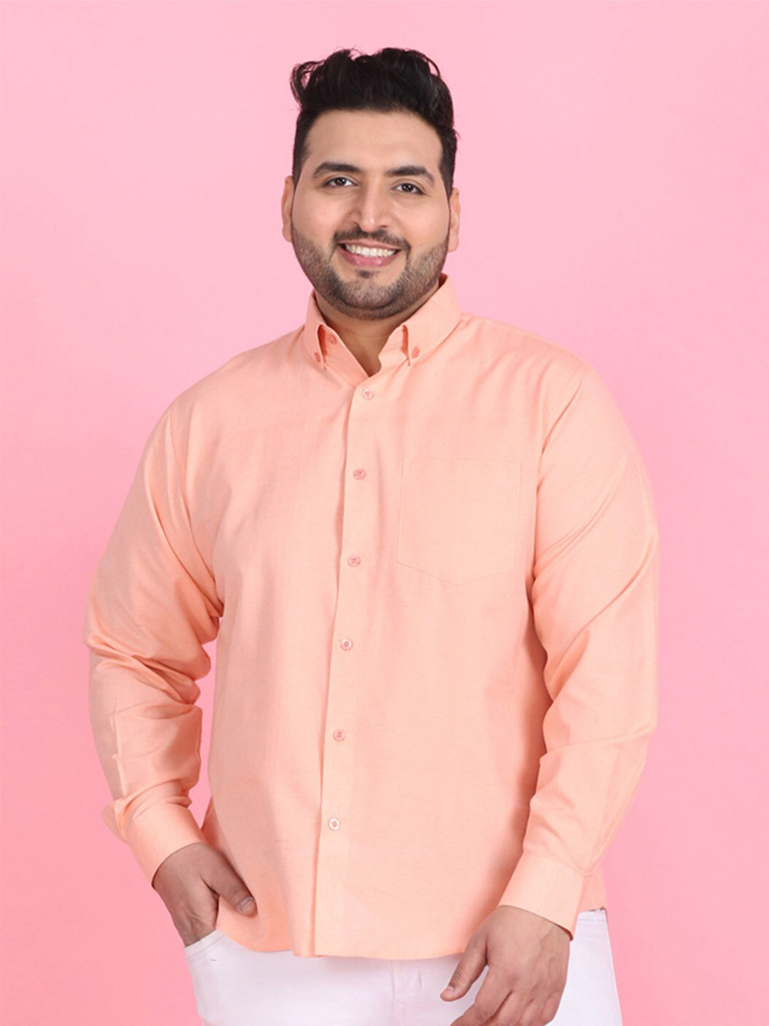 

LastInch Men Orange Premium Casual Shirt