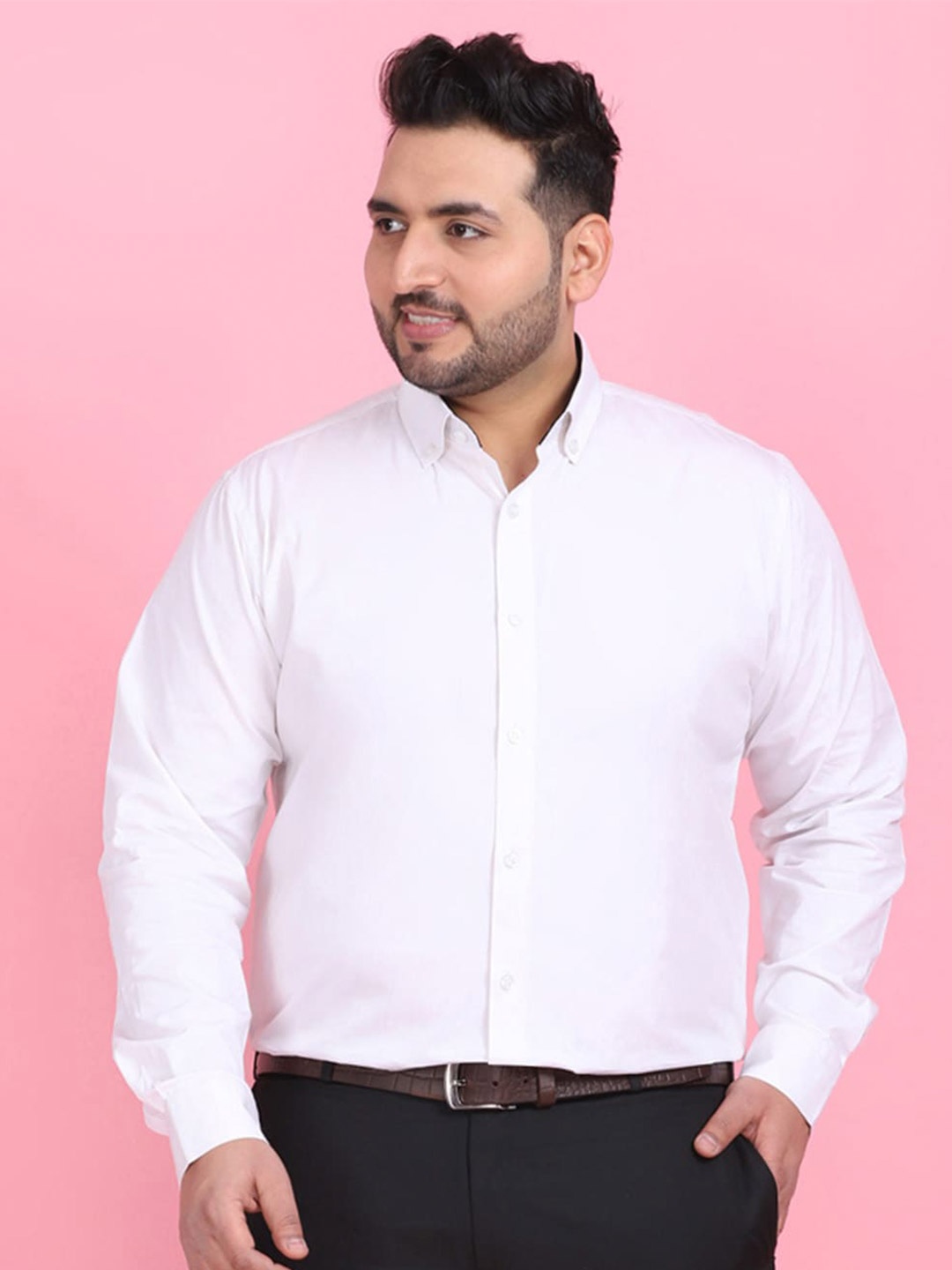 

LastInch Men White Premium Formal Shirt