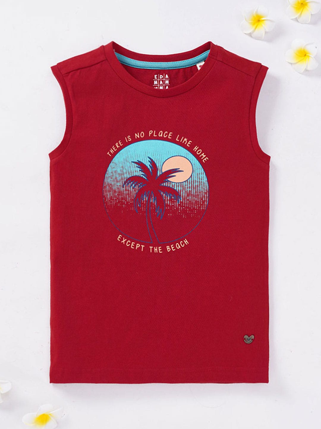 

Ed-a-Mamma Boys Graphic Printed Cotton T-shirt, Red