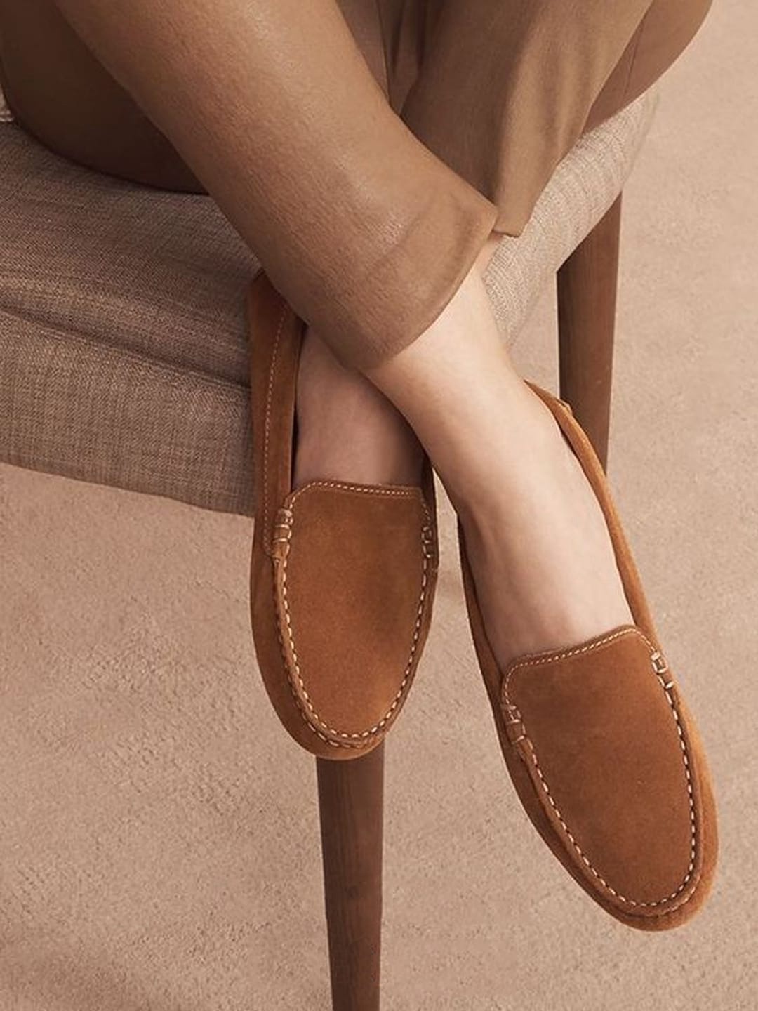 

Shoetopia Women Slip On Lightweight Loafers, Tan