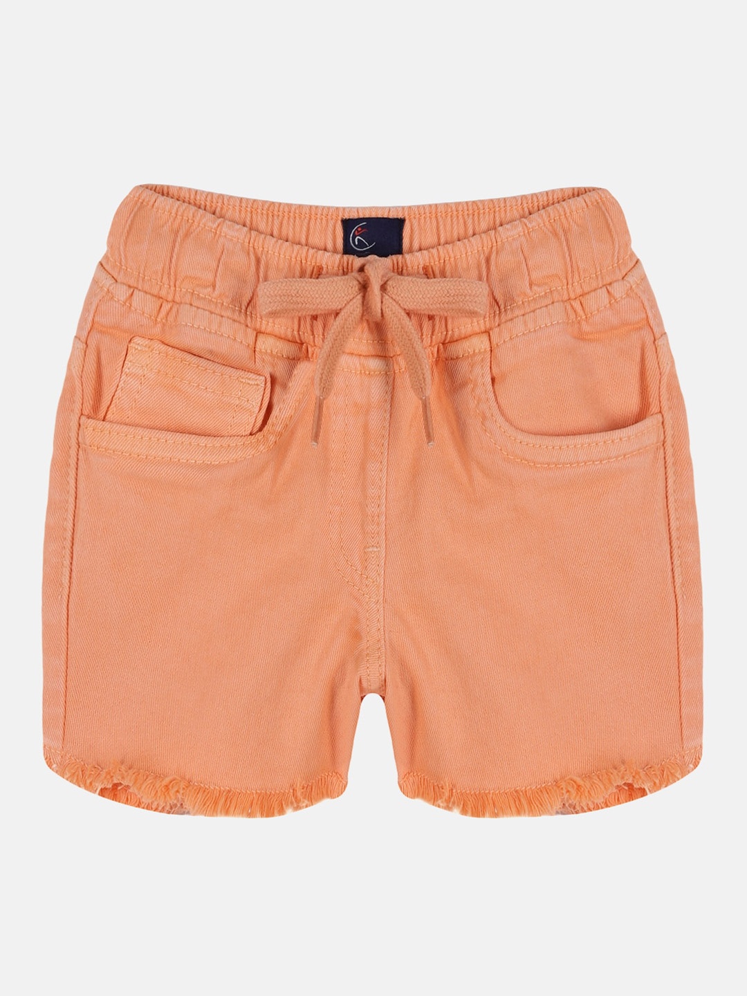 

KiddoPanti Girls Denim Shorts, Peach