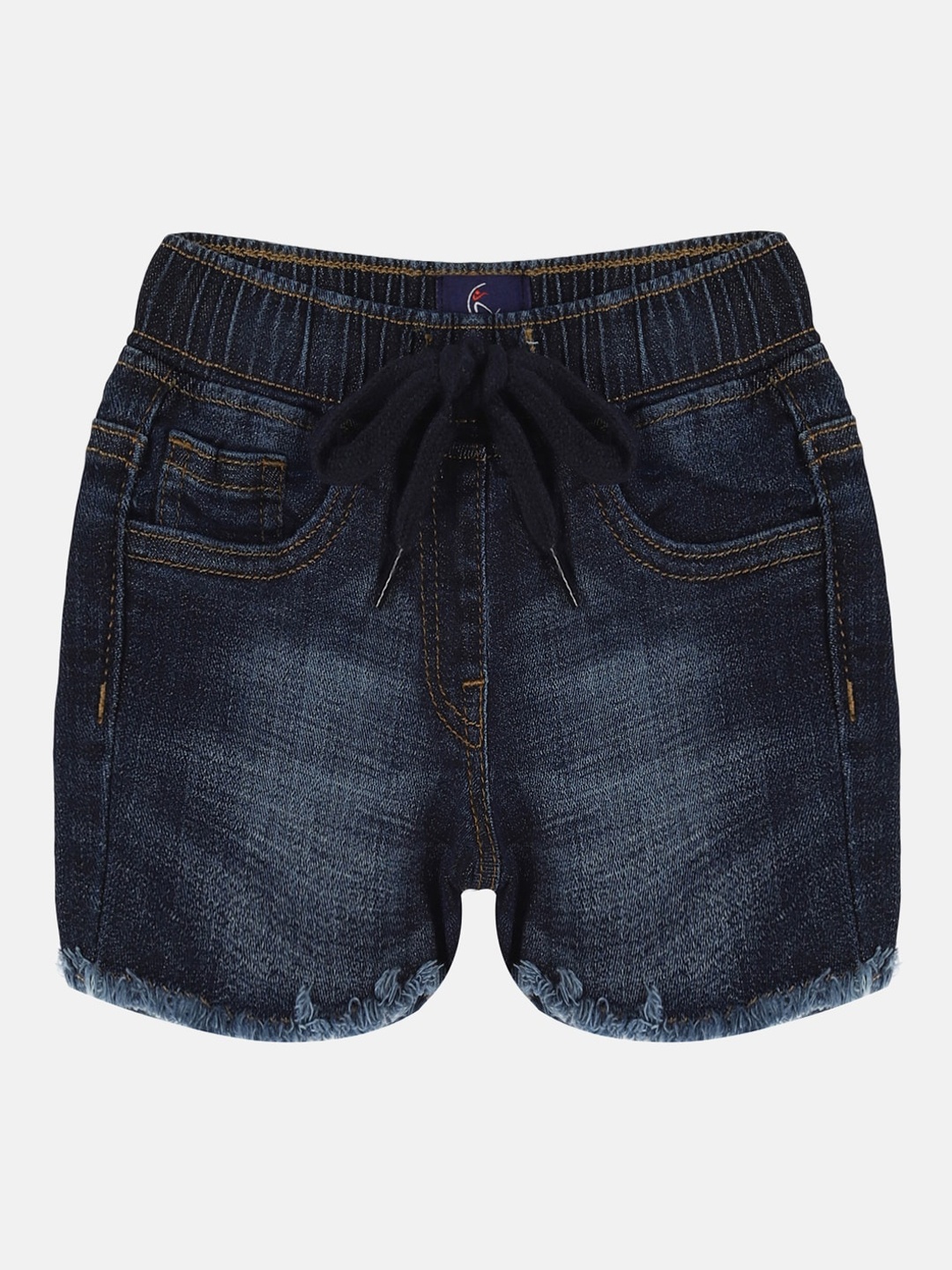 

KiddoPanti Girls Washed Denim Shorts, Blue