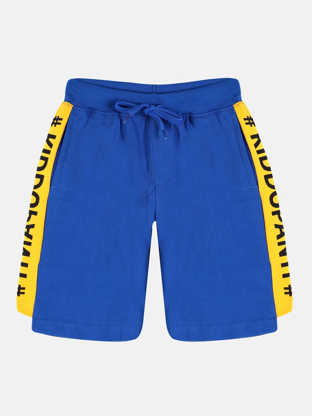 

KiddoPanti Boys Pure Cotton Knee Length Shorts, Blue